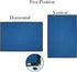 Lockways Linen Cork Bulletin Board, 36 x 24 Inch Framed Linen Fabric Pinboard, Blue Color