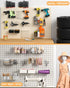 4 Pack Set, 4 INCLY Pegboard Baskets Bins Size Square Style Metal White Wire Basket for Any Peg Board Organizing Tools