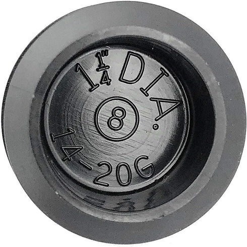 Premium Grade 1 1/4 Inch Round Plastic Plugs, 8 Pack, Durable Chair Glide Sliders, Black