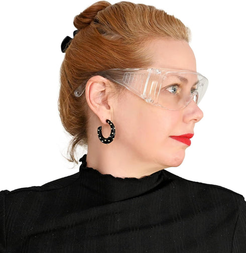 HOME-X Anti-Fog Safety Glasses, Clear Safety Glasses for Construction, Shooting, Outdoor Protection, Set of 2