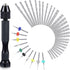 57 Pieces Hand Drill Bits Set, Pin Vise Hand Drill, 46 Micro Twist Drill Bits, 10 PCB Mini Drill Bits