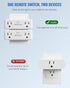 4 15A/1875W/125V, 4 Remote Control Outlet with Independent Control Sockets, WILAWELS Wireless Remote Light Switch