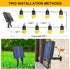 AGELCK 50FT 25 Dimmable G40 Bulbs, 8 Solar String Lights Outdoor Waterproof w/Remote, LED Shatterproof Modes & Timer