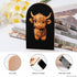 Generic 5 3.1 3.9 Inches Cartoon Highland Cow Wood Book Ends Holder Stand Cute Desk Decor Bookends