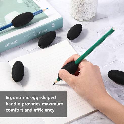Zonon 6 Writing Aid Trainer for Adults Foam Egg Grips Pen Cushioned Holders Writing Aid Trainer for Handwriting Drawing