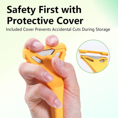 YAFIYGI Glass Scraper Heavy Duty Window Paint Scraper Plastic Razor Blade Scrapers Knife Tool for Stains Paints Putty