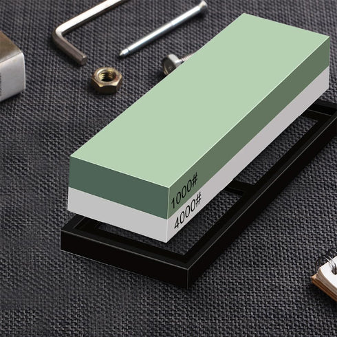 Whetstone Sharpening Stone 1000/4000 Grit Professional Kitchen Knife Sharpener Kit for Blades & Tools