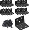 Aufuga Black Stainless Steel Shelf Bracket,Joint Right Angle Bracket,L Shape Heavy Duty Metal