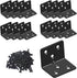Aufuga Black Stainless Steel Shelf Bracket,Joint Right Angle Bracket,L Shape Heavy Duty Metal