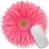 Mouse Pad, Isolated Bright Pink Gerbera Daisy Flower Round Mousepad, Non-Slip Rubber Base for Laptop & PC