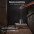 Set 2, 5000mAh 3 Dimming Aluminum LED Cordless Table Lamps of Portable Rechargeable Battery Operated Black Table Light