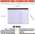 Weekly Meal Planner with Recipes and Grocery List Magnetic Notepad For Fridge - 8.5x11'' Menu Planning Pad With 54 Sheets Tear Off Shopping List For Family Dinner Menu and Meal Prep Planning by ZERONE CENTRE
