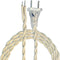 Royal Designs, Inc. 8Ft Twisted Rayon Lamp Cord with NEMA-15P Plug, Off-White, Pack of 1