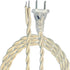 Royal Designs, Inc. 8Ft Twisted Rayon Lamp Cord with NEMA-15P Plug, Off-White, Pack of 1