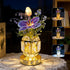 BVI BOOMERVIVI Flower Crystal Table Lamp, 3-Color Dimmable Small Night Light, Rechargeable Cordless Touch