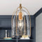KSANA Gold Pendant Light, Modern Pendant Lighting Fixture with Seeded Glass Shade
