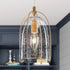 KSANA Gold Pendant Light, Modern Pendant Lighting Fixture with Seeded Glass Shade