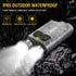 V3 900LM Light-12 Modes,IP65 BORUIT Mini Powerful Keychain Flashlights with Red UV Blue Light,High Lumens USB-C