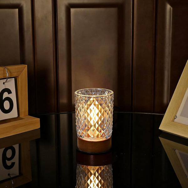 CZSHCKJYXGS Battery Operated Night Light with Timer, Aesthetic Cordless Battery Powered Decorative Glass