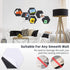 Hexagon Felt Cork Board Tiles, 6 PCS Self Adhesive Bulletin Boards Set with Pushpins for Home Kitchen School Decor