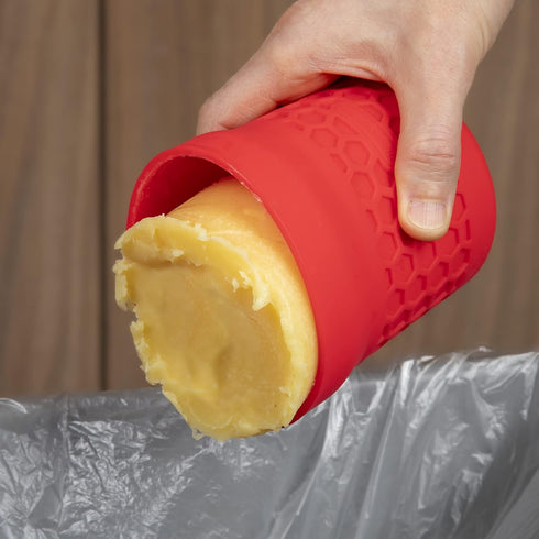 2 Prep Solutions Heat-Resistant Silicone Grease Strainer & Keeper - Cup Capacity, Red