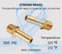 3/8 Inch Hose Barb to 1/4 Inch NPT Male Thread - Brass Air Hose Barb Fittings, 10 Piece