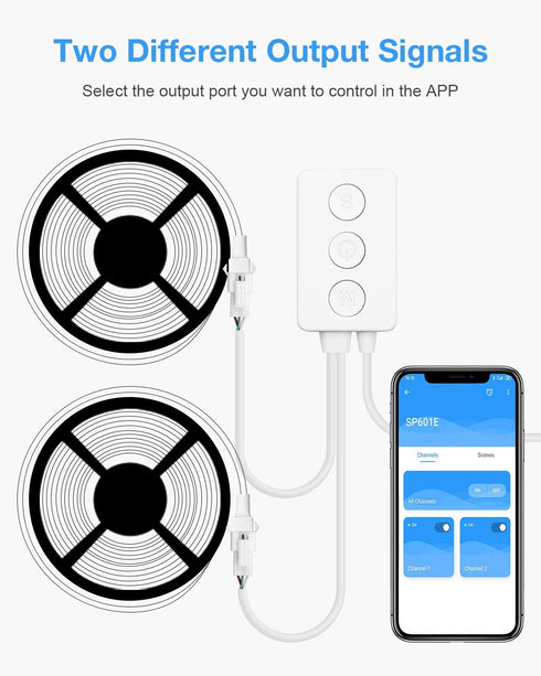 WS2811 WS2812B SK6812 DC5V~24V Aclorol Bluetooth LED Light Controller for LED Addressable Strip Pixels Light Dual