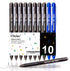 Vitoler Erasable Pens, Black & Blue Gel Pens, 0.7mm Fine Point, Retractable Writing Pens for School Supplies