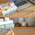 Desk Organizer with Drawer, Office Supplies & Workspace Organizers, 4 Drawers + 4 Compartments, White