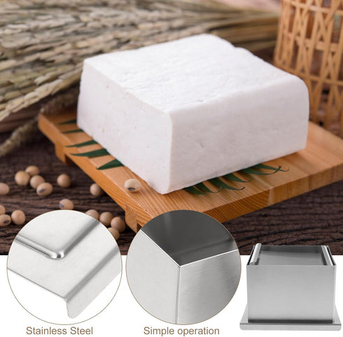304 KALLORY Stainless Steel Tofu Maker and Press Mold Small Size Food-grade Bean Curd Making Tool for Homemade Tofu DIY