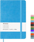 Notebook Journal, Lined Hard Cover, 100Gsm Premium Thick Paper with Inner Pocket for Note Taking, 5"×8.25" (Blue)