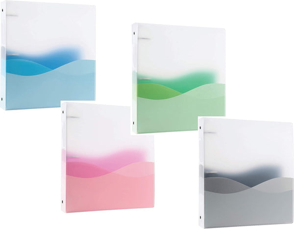Filexec Products 1-Inch Wave Ring Binder, Pack of 4 (50387-6447)