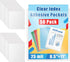 TOTiyea 50-Pack Clear Adhesive Pockets, Letter Size 8.5 x 11 Self-Stick Sheet