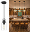 Farmhouse Pendant Light, Rustic Black Pendant Lights Kitchen Island Industrial Hanging Ceiling