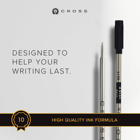 Cross Ballpoint Pen Refill, Black Ink, Fine Point, Dual Pack