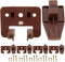 PRETYZOOM 5 Sets Center Mount Drawer Slide Tracks with Rollers Brown Replacement