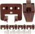 PRETYZOOM 5 Sets Center Mount Drawer Slide Tracks with Rollers Brown Replacement