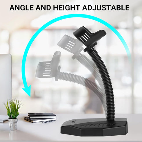 Tera Universal Barcode Scanner Stand, Hands-Free Barcode Scanning Cradle Holder, Adjustable Angle and Height for Retail