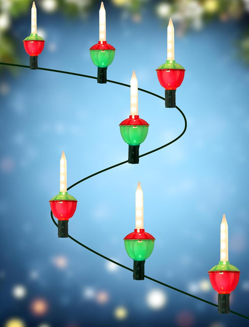 Hobbynors Vintage Christmas Bubble Lights - Set of 7 Nostalgic Bubbling Lights on