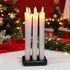 6 Rechargeable Flameless Taper Candles with Charging Station & Remote Timer, Pcs Real Wax LED Taper Candles, Battery