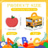 Fulmoon 37 Pcs Back to School Sticky Notes and School Bus Storage Box Set 36 Pcs Pencil Ruler Book Blackboard Owl Shaped Self Adhesive Writing Sticky Notes for Students Classroom Office Reminder