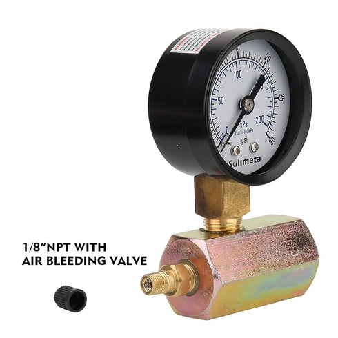 Solimeta Economical Gas Test Pressure Gauge, 2" 0-30 PSI