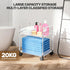 Betoveren 2 Tier Utility Rolling Cart with Wheels Multifunctional Storage Cart Under Desk Storage Organizer with Handle