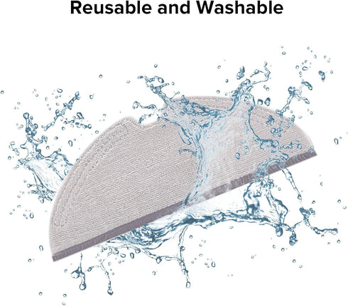 2 Pack 5, Q5 Q5 Q7, Q7Max, Q8Max, Q8Max+, S5, S5 6, S6 S6 roborock Microfiber Mop Cloths for Q Pro, Pro+, E Series
