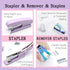 Purple Office Supplies Set, UPIHO Stapler and Tape Dispenser Kit, Office Desk Accessories with Stapler, Tape, Remover,