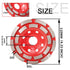 Diamond Concrete Grinding Wheel 4 1/2 Inch for Angle Grinder, Arbor Hole 7/8"-5/8" for Grinding and Polishing Concrete