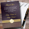 The Card Zoo Purple Satin and Gold Personalized Wedding Thank You Cards