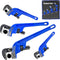 End Pipe Wrench set(8" 10" 14" 18"), Adjustable Cast Iron offset pipe