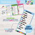 Mini Peek at the Week Planner Pad, Undated 52-week Daily Notepad, Tear-Off Pages, Priority Lists, Checklist Backer