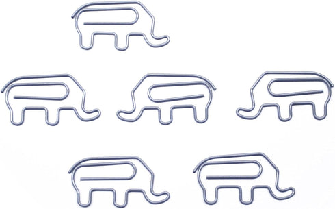 Butler in the Home Animal Elephant Shaped Paper Clips, 100 Count in Silver Tin and Gift Box
